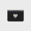 Pie Heart Photo Slot Card Wallet Black