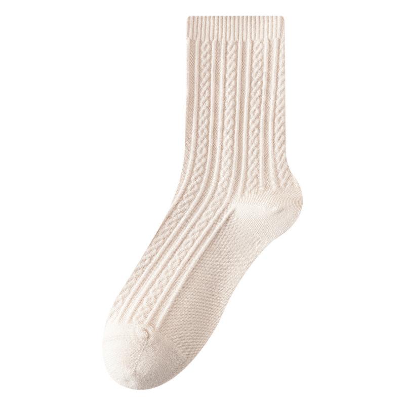 Female Autumn and Winter Thickened Linen Floor In The Long Tube Socks