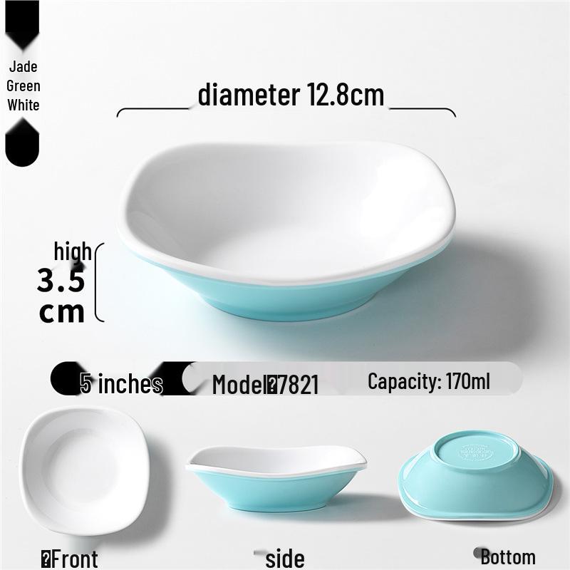 Zweifarbige Melamin-Tischware: Kleines Schalen- und Schalenset für Buffet und Grill-Dipsaucen.