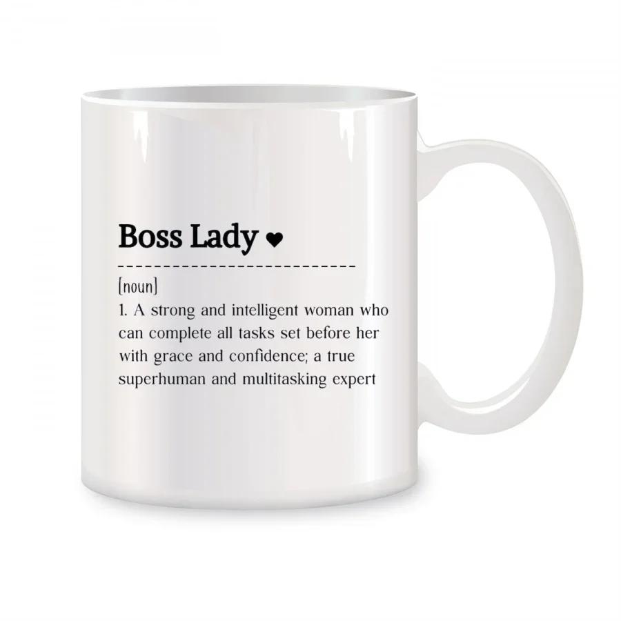 

Кружки Boss Lady Для Подарка на День Рождения Как Босс Необычные Керамические Чашки для Кофе и Чая Белые 11 унций кофейная кружка 330ml