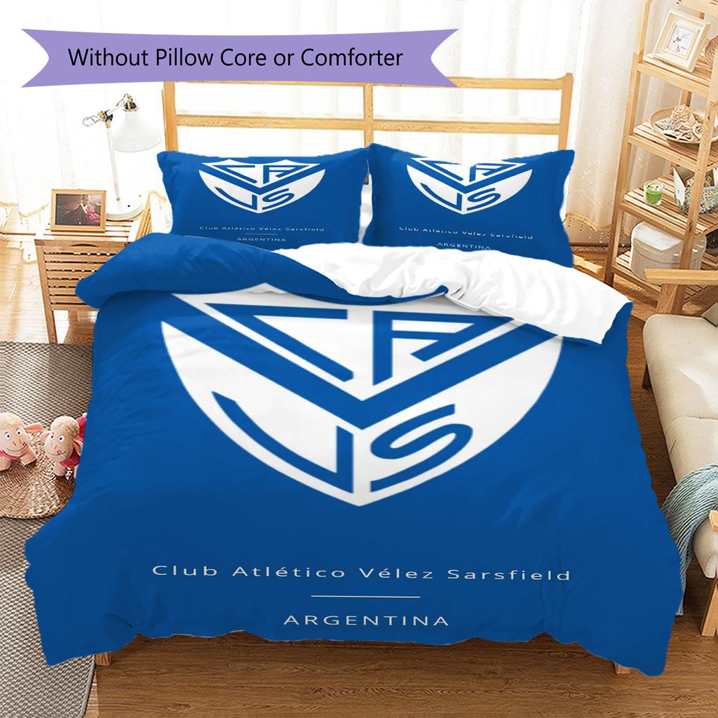 Velez Sarsfield Pattern Bedding Set Quilt Cover Pillowcase Home Decor Gift (1 * duvet cover + 2 * pillowcase, without core)
