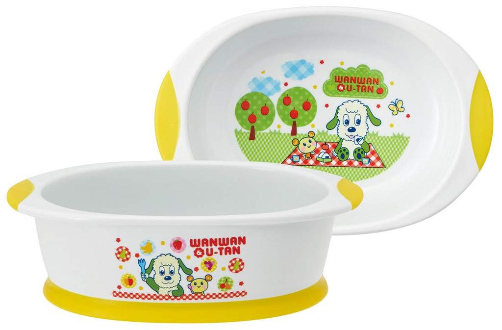 Skater Baby Small Inai Inai Baa x x WP4 Bowl, Easy-to-Scoop Children's Tableware, Bowl, Design, 16.4 11.3 H5cm,