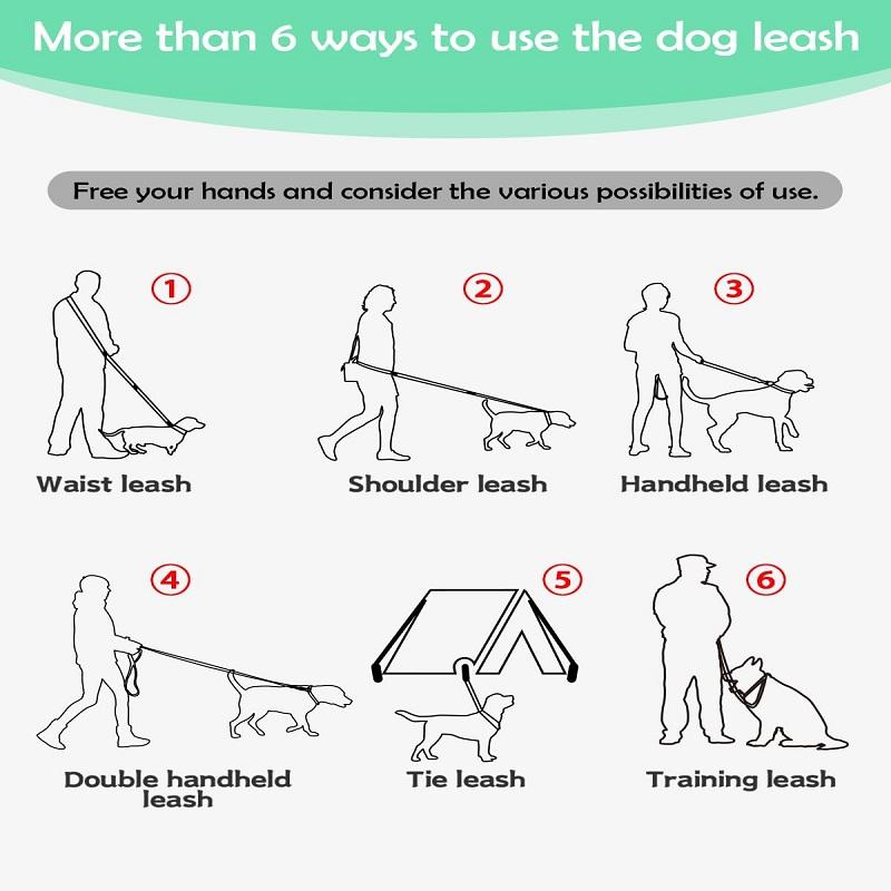 Hand Free Dog Leash for Pet Walking Running Jogging Adjustable Dog leash Waist Belt Chest Strap Traction Rope Dog Accessories