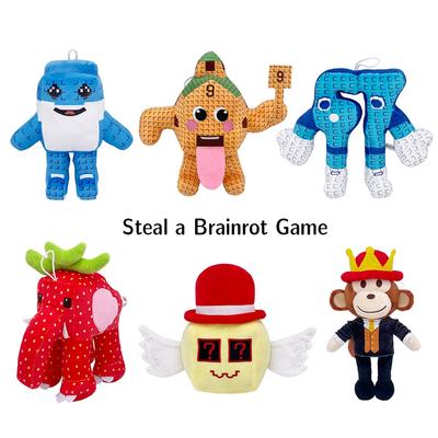 NuovoSteal A Brainrot Domani Scuola Peluche Sammy Jandel Elefante Fragola Peluche Carino No. 9 Casa Bambola Giocattolo Ripiena Regalo di Natale