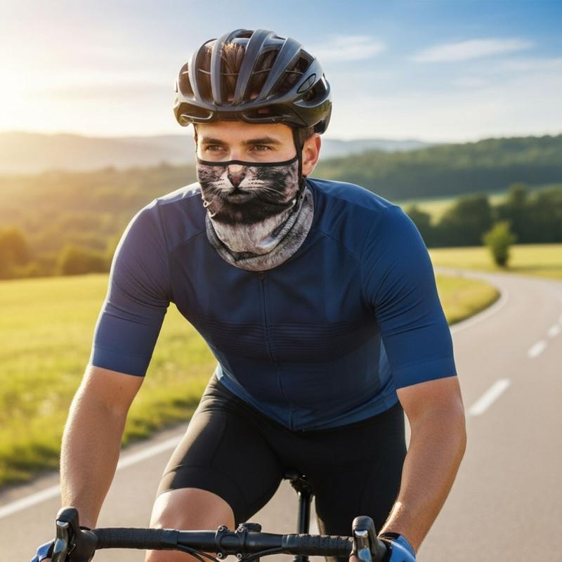 Animal Face Print Mask Sun Protections Face Scarf For Women Ideal For Summer Outdoor Activities Neck Coverage