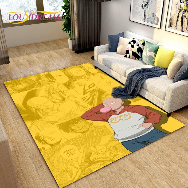 ONE PUNCH MAN, Anime Cartoon Area Rug,Carpets Rug for Living Room Bedroom Sofa Doormat Decoration,Kids Play Non-slip Floor Mat