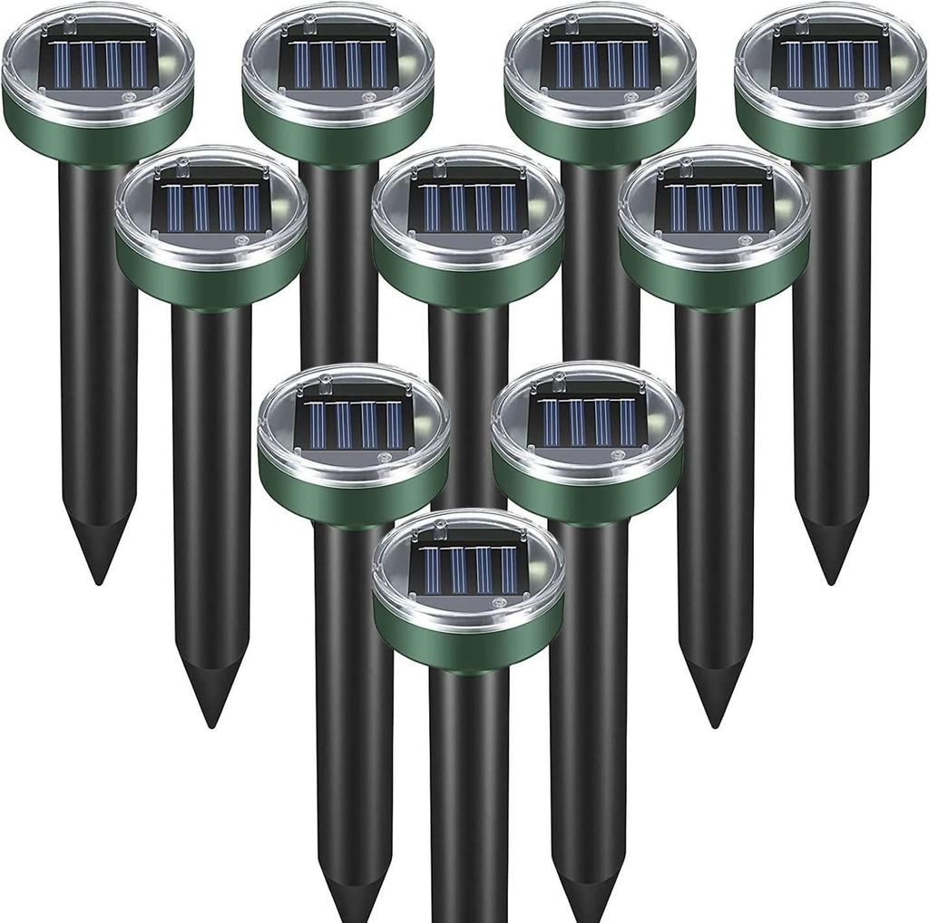 Solar Ultrasonic Animal Repeller: Mouse, Snake, Dog, Bird & Insect Deterrent for Orchards
