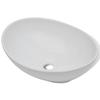 Vidaxl Umywalka Z Baterią Mieszającą, Ceramiczna, Owalna, Biała