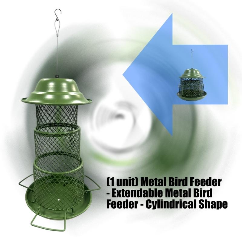 Squirrels Proof Outdoor Bird Feeder Metal Construction Feeding Ports Weatherproof Roof Design For Finches