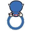 Jouet pour Chien - For Fan Pets - Captain America - TPR et Tissu Durable - 11x7x27 cm - Hygiène Dentaire
