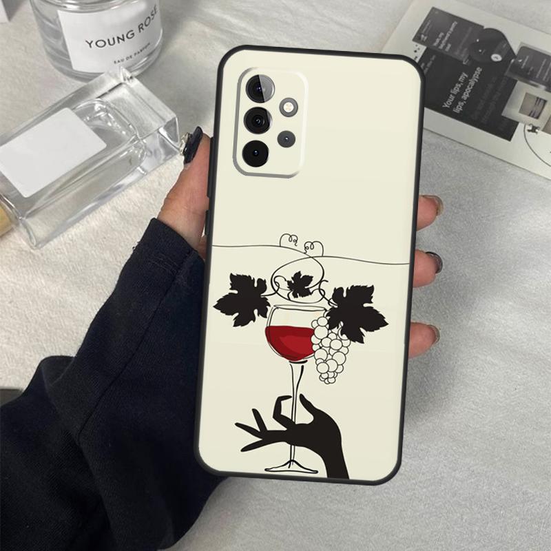 Rotweinglas Kunsthülle Für Samsung Galaxy A06 A16 A26 A36 A56 A53 A32 A52 A33 A13 A55 A35 A15 A14 A34 A54 A17