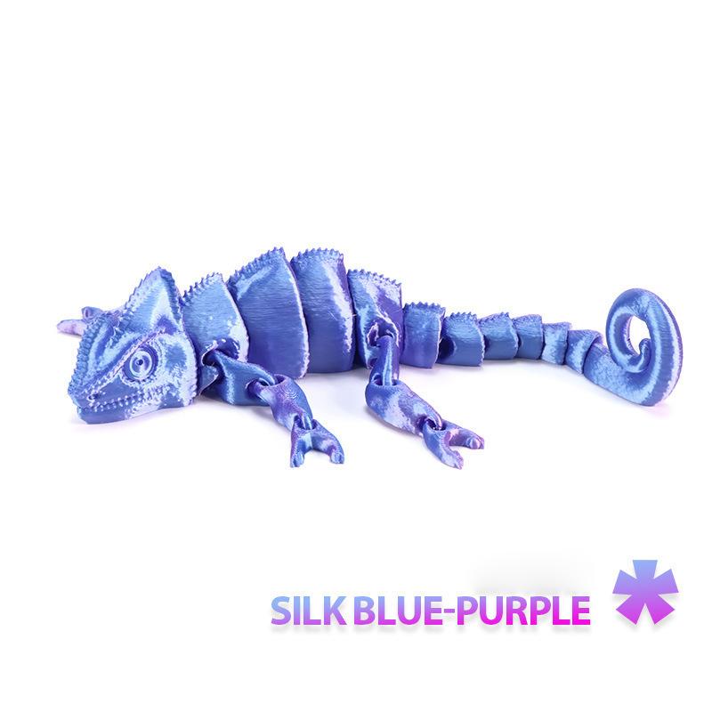 דמויות דרקון זיקית מודפסות בתלת מימד, מפרקים מרובים, תנועה, סימולציה, לאביזרי בית, מתנה לילדים, קישוט לחדר