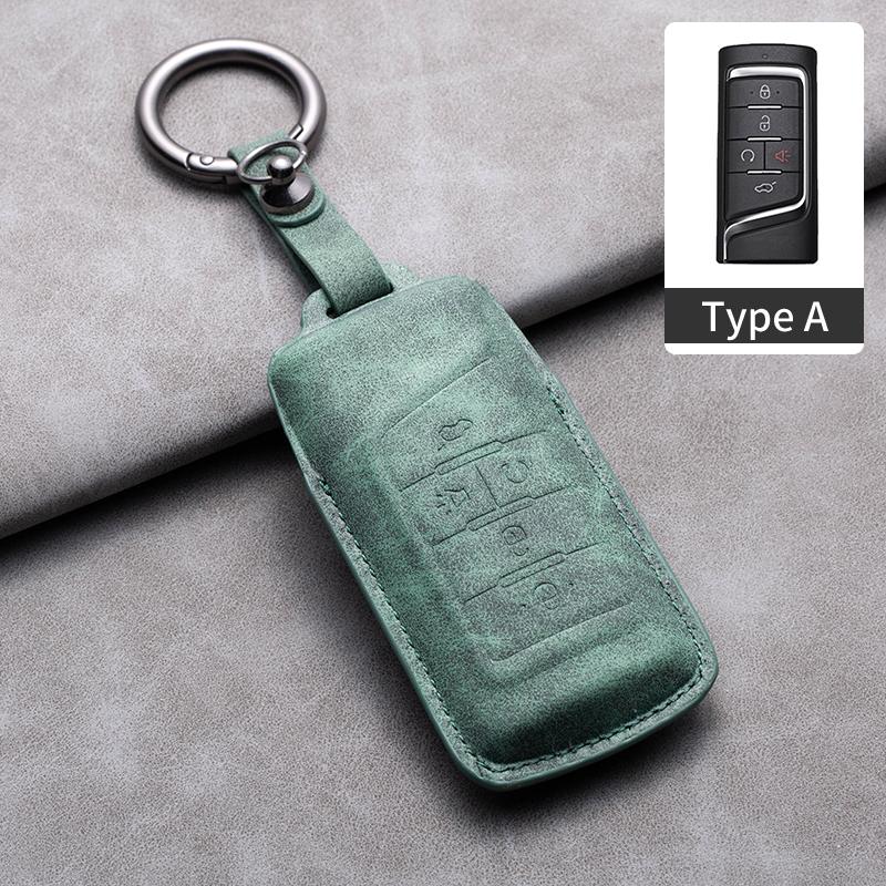 Leather Car Remote Key Case Cover For GAC Trumpchi GS4 GM8 GA3 GA6 SGS7 GA4 GS5 GS3 Legend GS8 Keychain Accessories