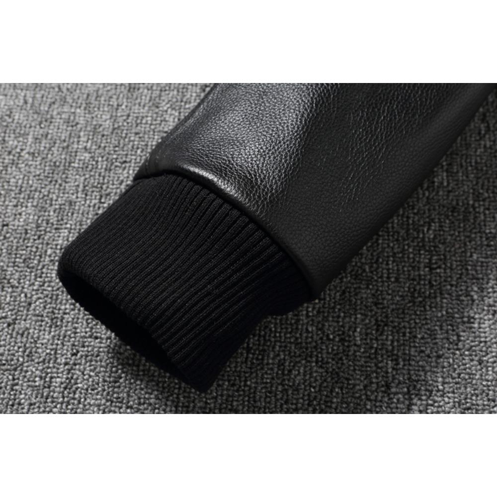 Chinese Size Indian Embroidery Coat Genuine Cowhide Casual Leather Jackets for Men Leather Jacket Spring Autumn