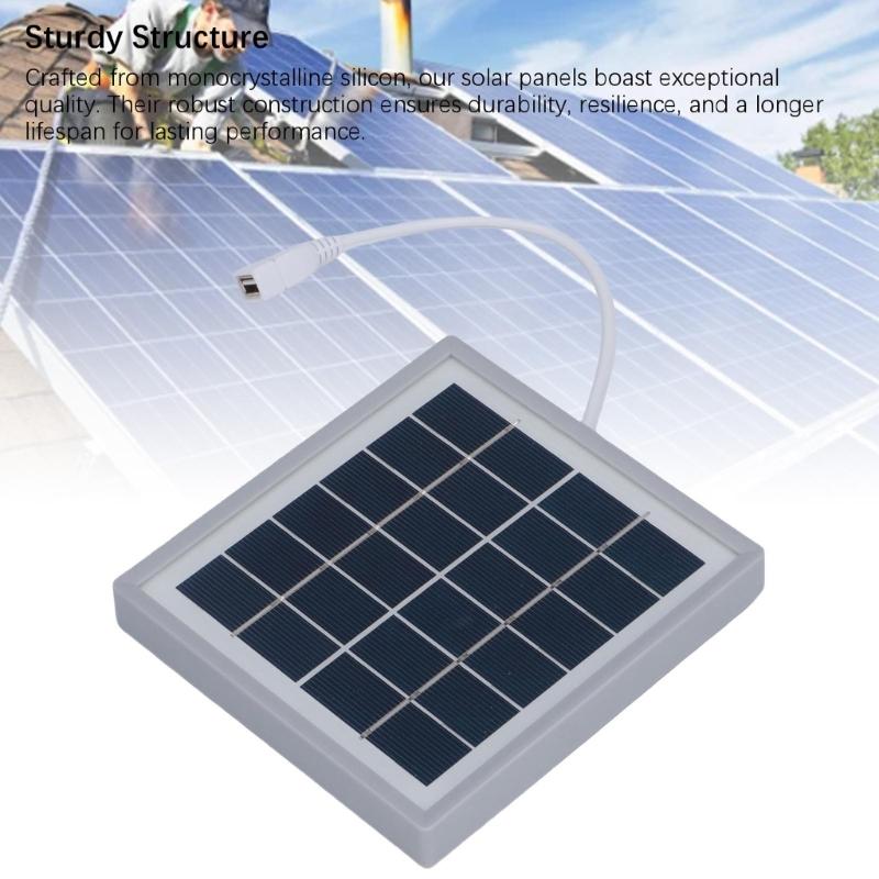 Pack Of 2 Easy Carry 5W Solar Module USB Charges Small Monocrystalline Silicon Charges for Outdoor Camping Hiking