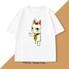 Dandadan Turbo Granny Cat T-shirt Manga Designer Unique Cosplay Momo Anime Tshirt Casual Short Sleeve Men's Clothing Tees