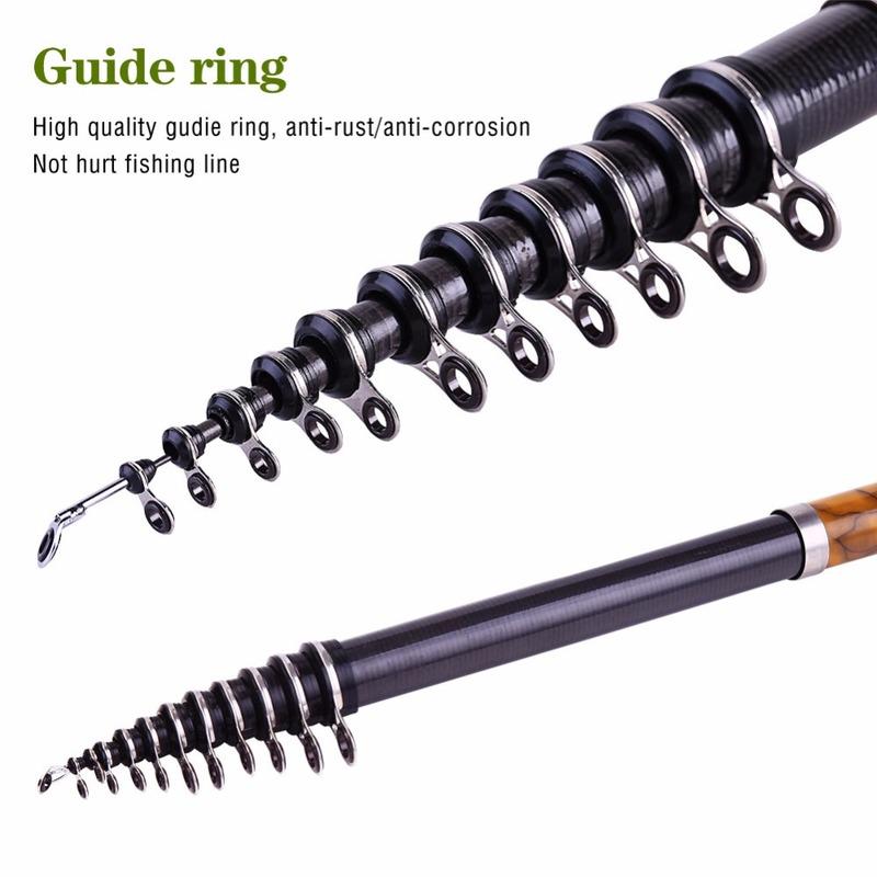 SOUGAYILANG 1.8-3.6M Telescopic Fishing Rod Carbon Fiber Fishing Spinning Fishing Pole Fishing Tool