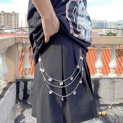 Schmuck Punk Quaste Schmetterling Taillenkette Damen Personalisierte All-Match Hosenkette Mode Mehrschichtige Körperkette Hosen Dekoration