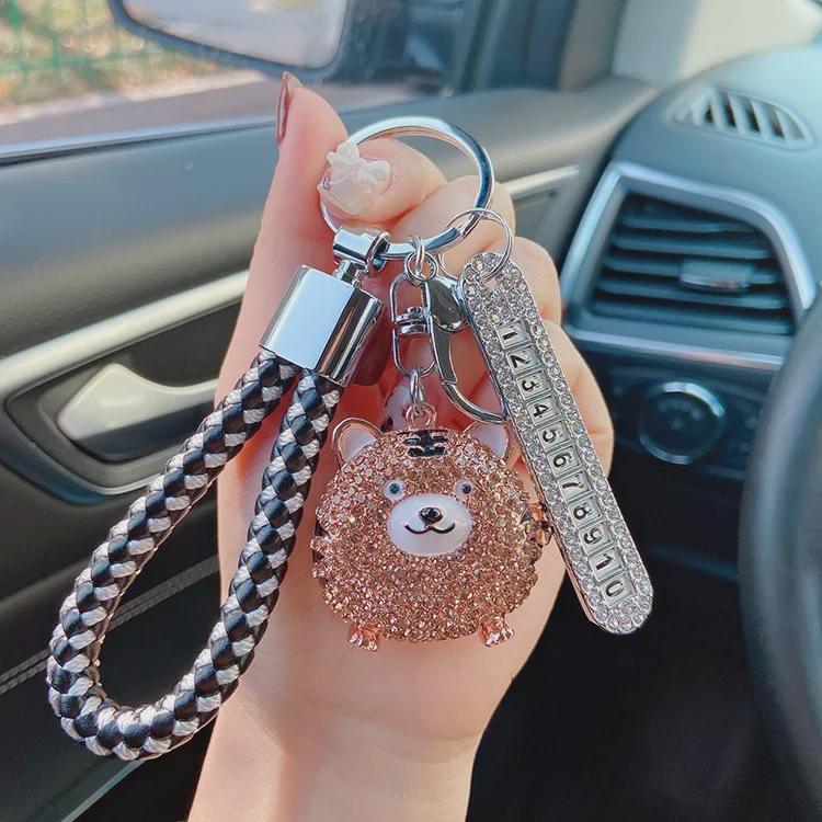 Cute Diamond Tiger Keychain & Bag Pendant