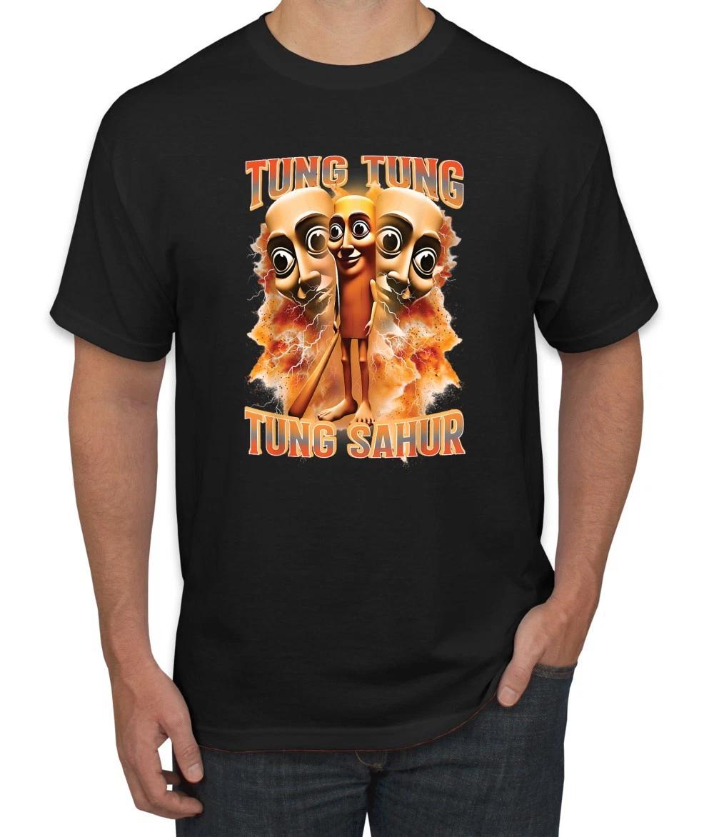 Tung Tung Tung Sahur Funny Viral Brainrot Meme Men s T- Shirt S