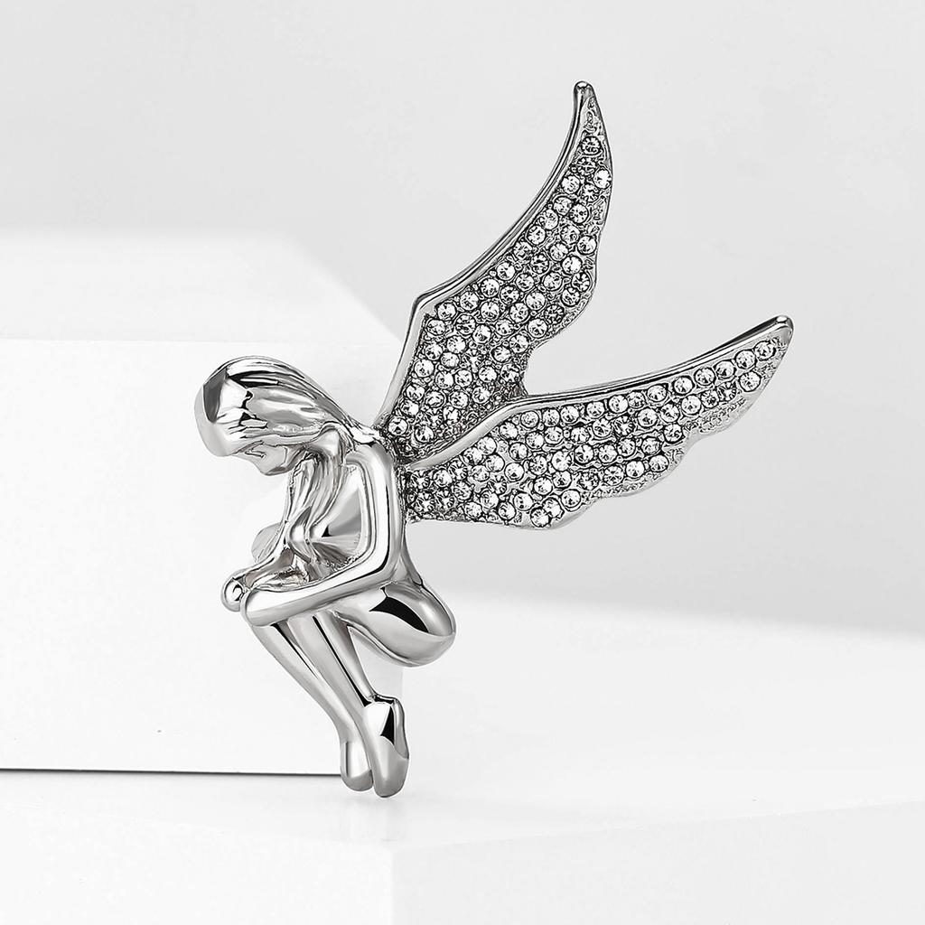 Enamel Angel Girl Brooches for Women Unisex Wings Character Pins Event Party Backpack Decoration Clothes Accessories