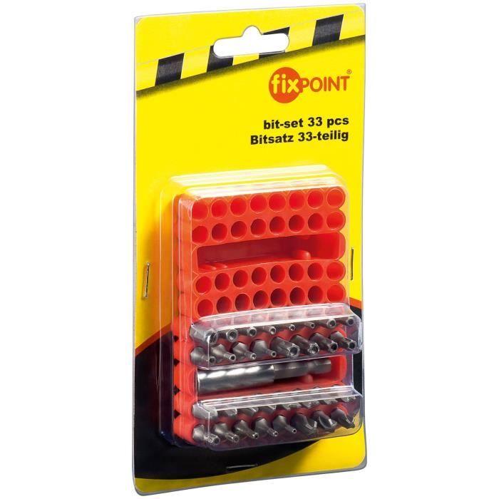 Jeu de tournevis magnétiques 33 pièces FIXPOINT 43034