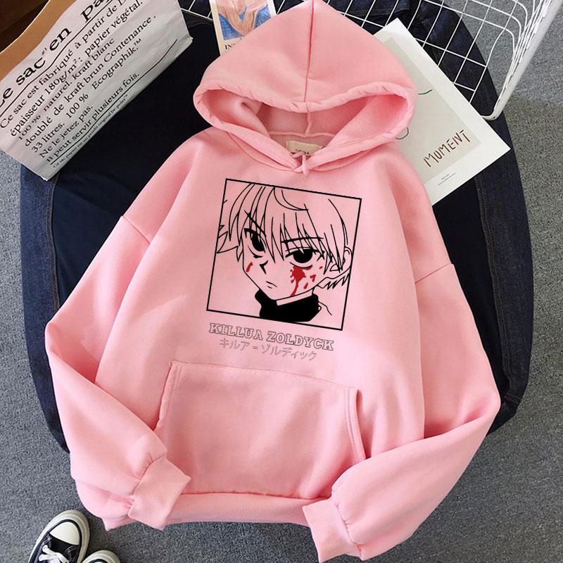 Kawaii Hunter X Hunter Women Hoodies Sweatshirt Killua Zoldyck Anime Manga Loose Hoodie Sweatshirt Oversized Winter Pullover Clothes
