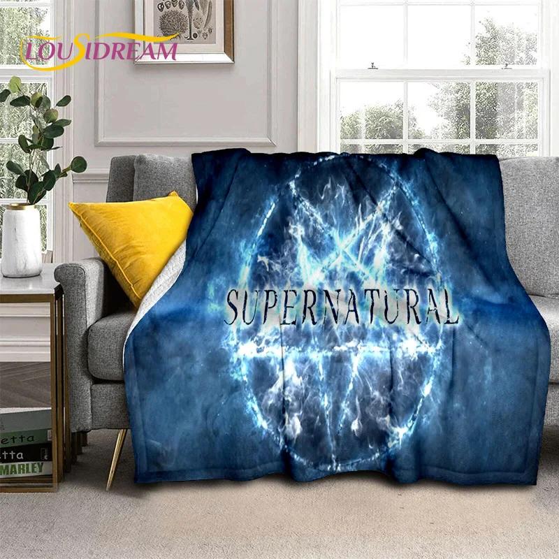 3D Latest Supernatural Dean Sam Soft Flannel Blankets,Throw Blanket Comfortable Blanket for Picnic Beds Sofa Home Bedroom Gift