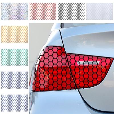 Auto Reflective Material Honeycomb Sticker Car Styling Tail-lamp Decal Car Rear Tail Light Cover