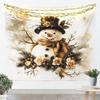 Jejeloiu Pink Christmas Tapestry Small  Kids Snowy Xmas Landscape Wall Art Winter Scene Wall Hanging Blanket Microfiber