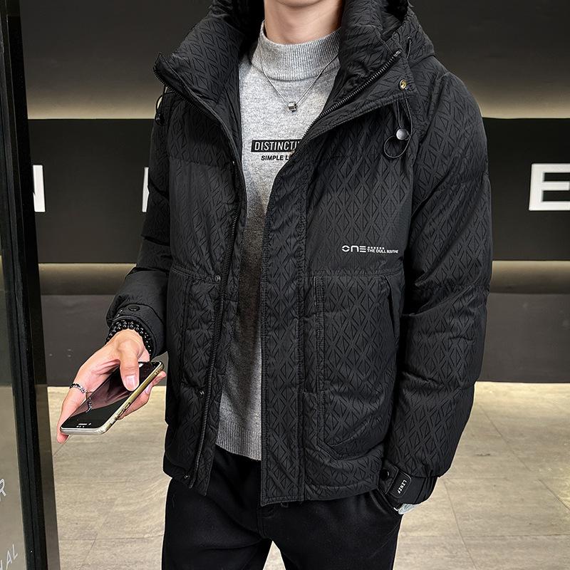 

Men s Hooded Down Jacket - 2025 Stylish Winter Coat, Warm Duck Down, Trendy Brand, 50% Down 2XL