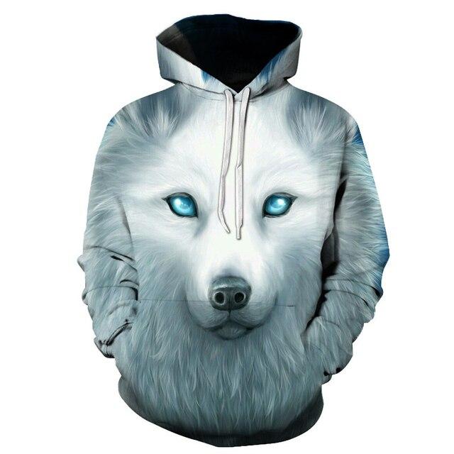 3D Printed Hoodies Animal Wolf Hoodie Men Sweatshirt Women Harajuku Pullovers Casual Sale Clothes Streetwear Men Clothing