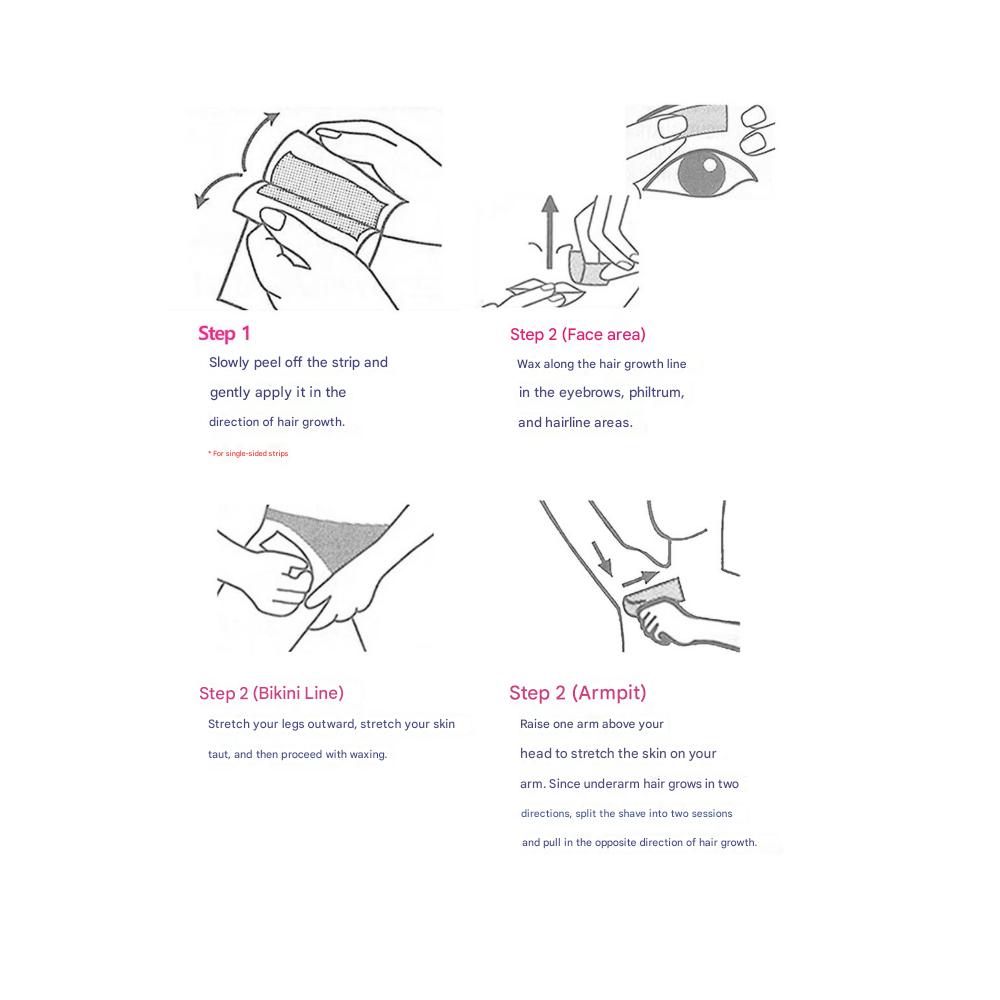 NAIR Sensitive Facial Hair Removal Wax Strips 20+2 Sheets