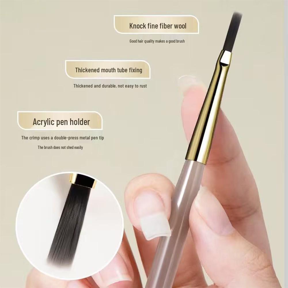 Plaid Nail Art Pen - Fine Brush Double-Ended for Salon Use, Retro Design