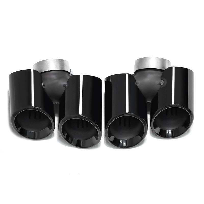 Porsche 911 (2013-2018) Quad Round Exhaust Tips - Black Stainless Steel