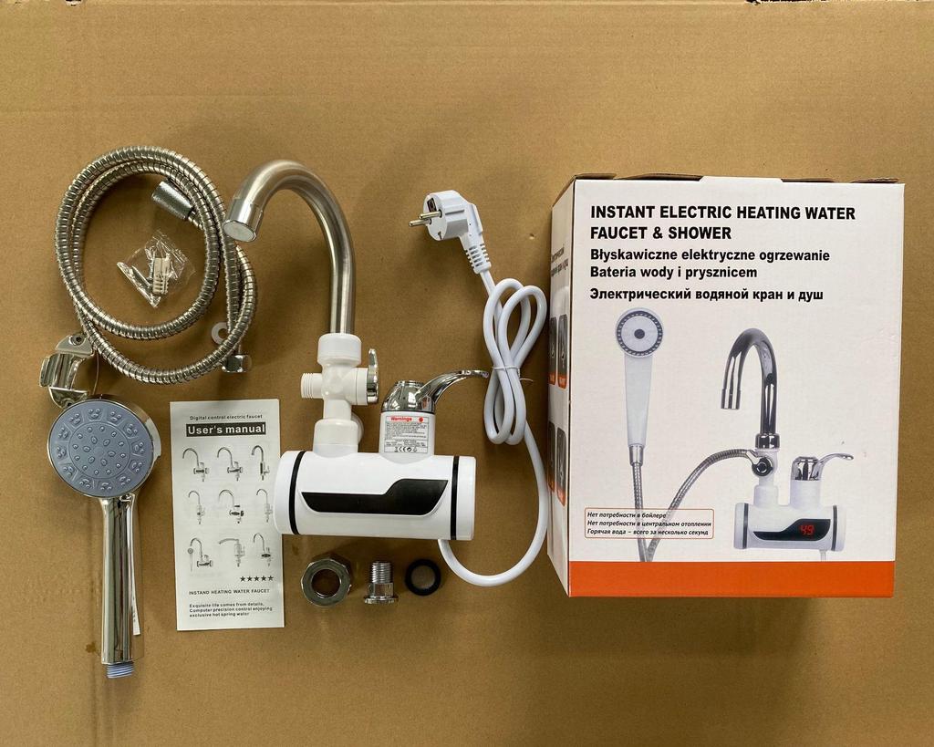 Instant Electric Water Heater Faucet for Bathroom - Rapid Heating in 3 Seconds