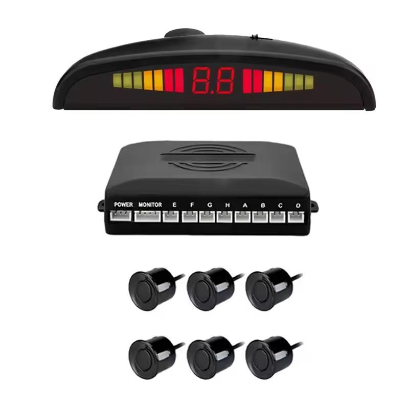 2/4/6/8 Probes LED Parking Sensor System Backlight Parktronic Monitor Display Kit Backup Detector Assistant