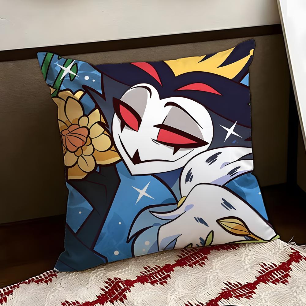Anime HHelluva BBossS Cushion Cover Reversible Soft Durable Pillow Cover Home  Car MultiScene Use for Daily Comfort