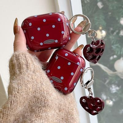Polka Dot Protecitve Case For AirPods 4 Pro 2 Premium Sleeve Cover For AirPods 3 4th Generation Case with Pendant