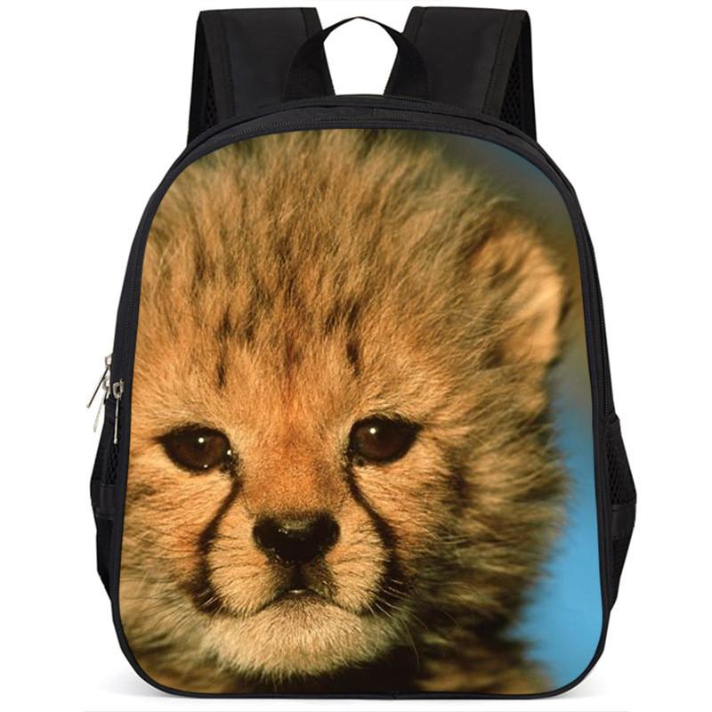 Spacious And Lightweight 15-inch 3d Leopard Backpack For School Kids