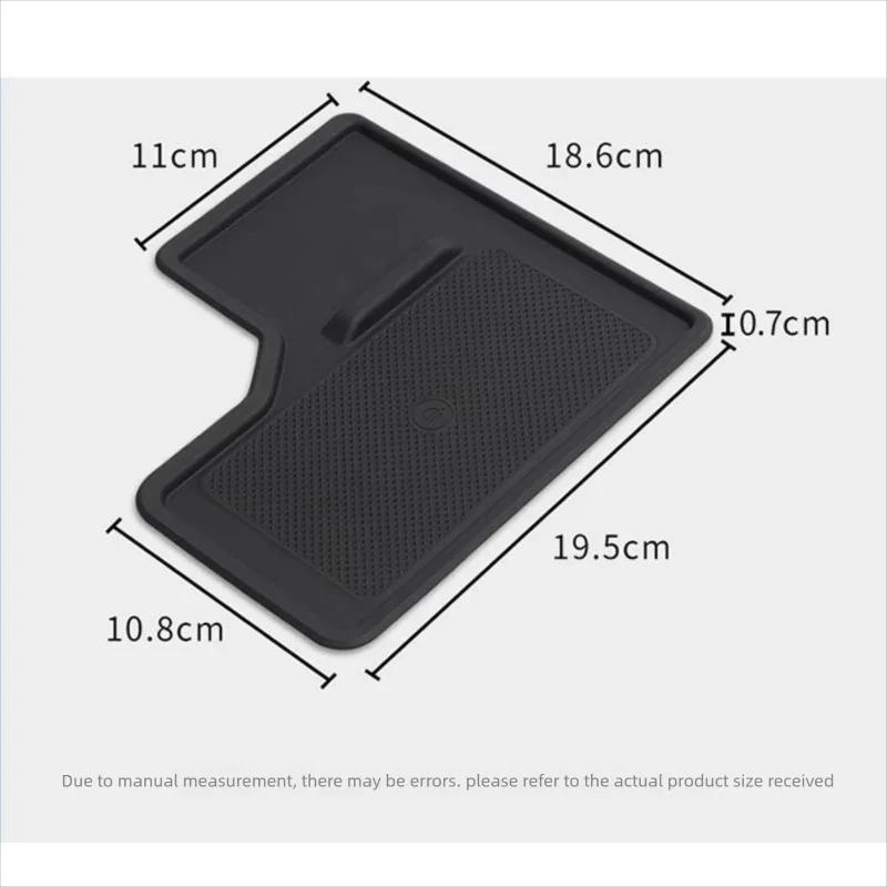 For Toyota Land Cruiser Prado 250 2024+ Car Armrest Storage Box Central Control Silicone Storage Box Auto Interior Accessories