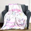 1pc My Melody Unicorn Blanket Lightweight Flannel Throw for Sofa Bed Travel Camping Livingroom Office Couch Chair
