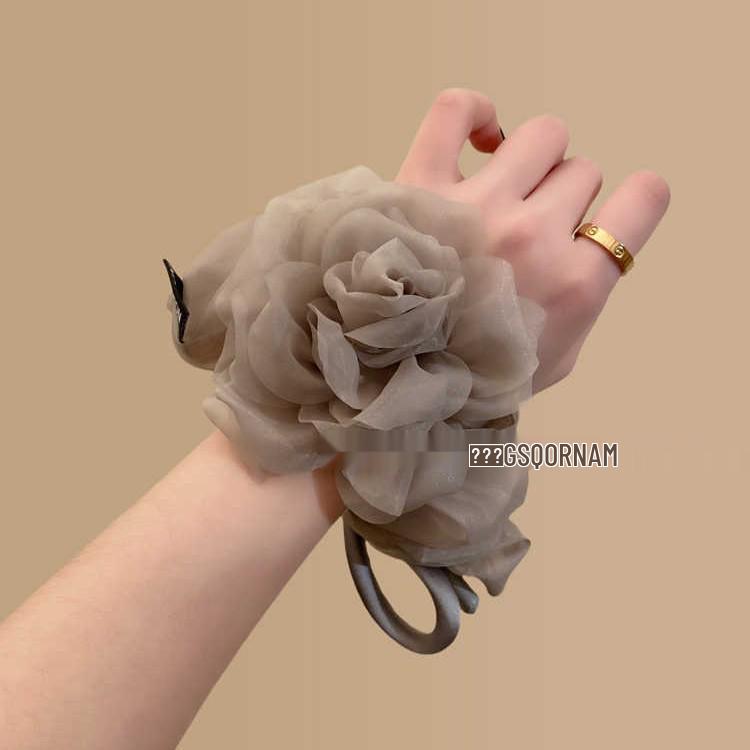 Super Fairy Mesh Rose Bow Hair Tie for Women - 2025 Sweet Hair Accessory
