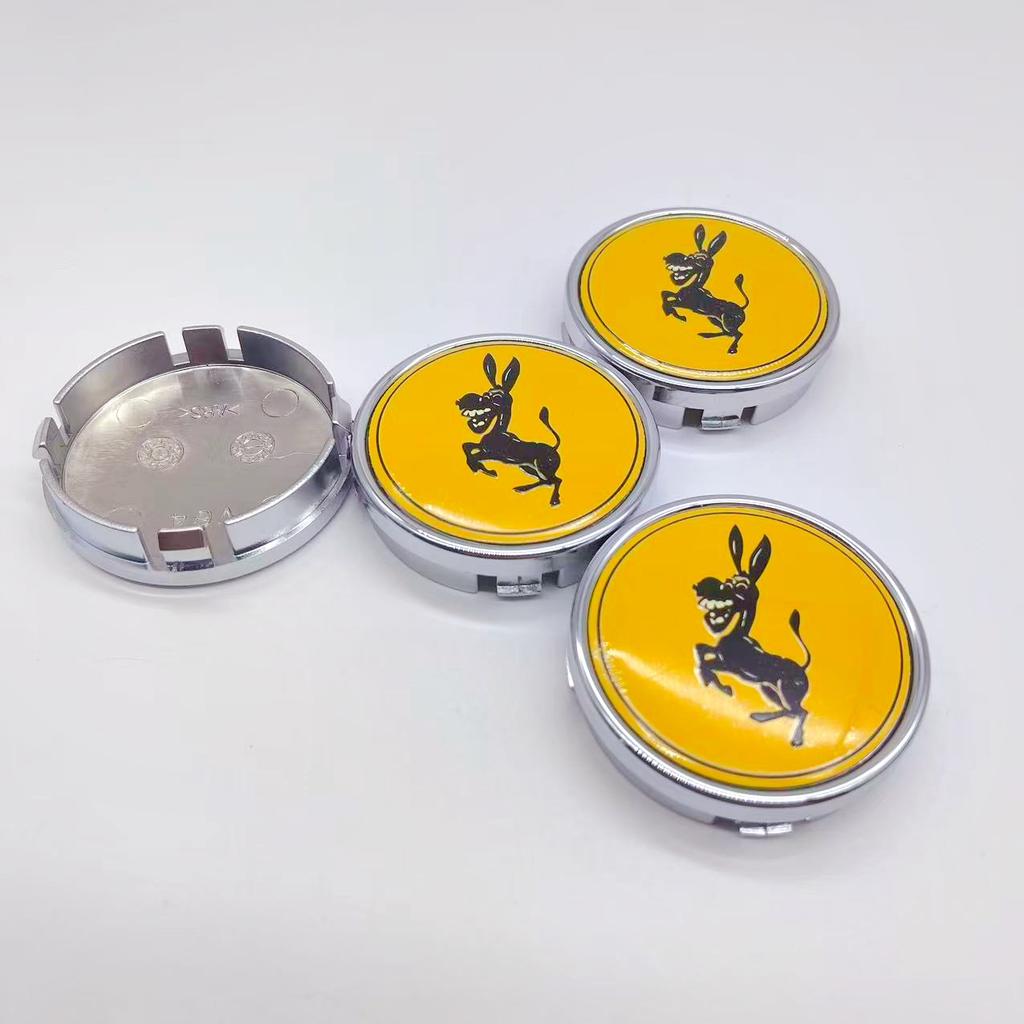 4pcs High Quality 64mm Car Wheel Hub Cover Center Caps for 56mm Donkey Logo Racing Styling Badge Emblem Accessories