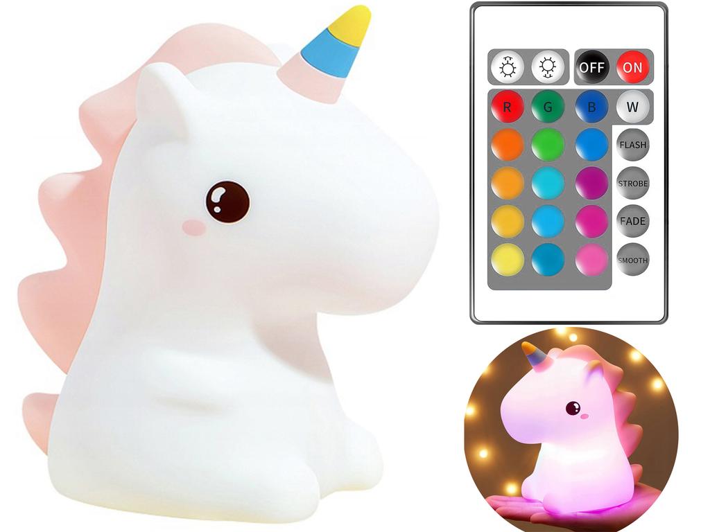 Silicone LED Unicorn Night Light Soft Wireless Unicorn + Remote Control