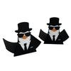 Penguin Toilet Roll Holder Funny Penguin Gentleman Toilet Paper Holder 3D Printed Freestanding Paper Towel Holder for Bathroom Kitchen Decor