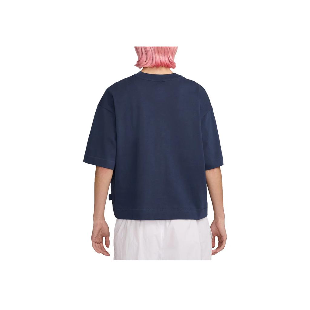 Nike Swoosh Luxe Cotton Round Neck Fashionable Short Sleeve T-Shirt Women Tops HV4956410