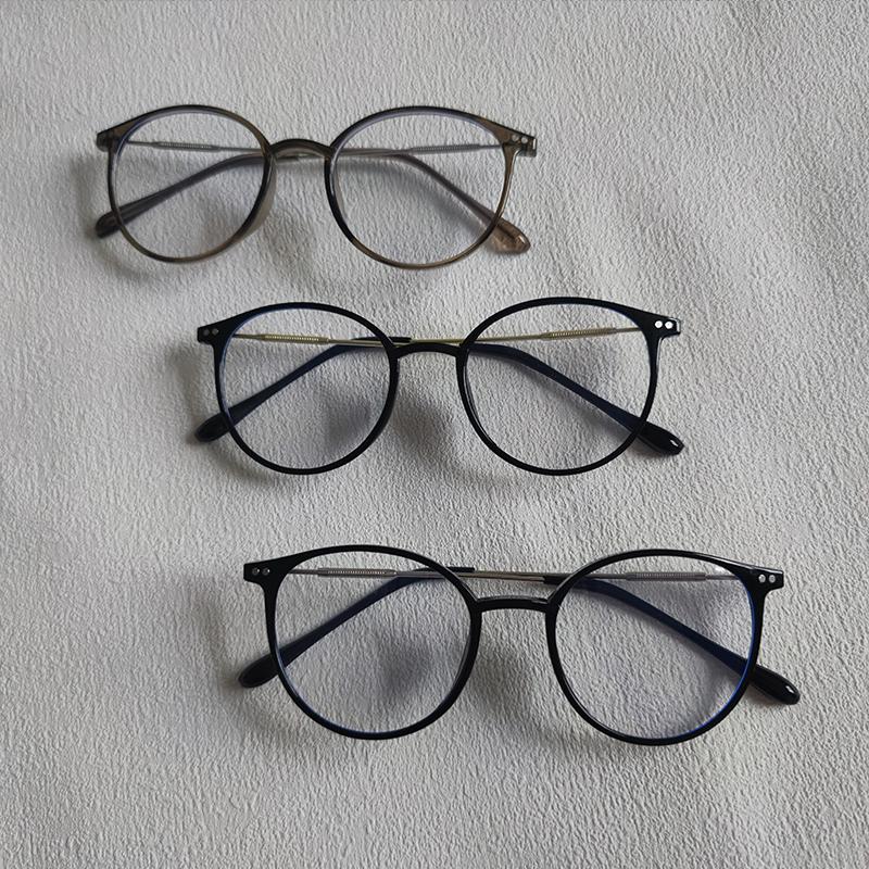 3 Pairs Per Set Women Basic Classic Anti-blue Light Glasses Vintage Round Simple Anti Blue Light Blocking Eyewear For Men