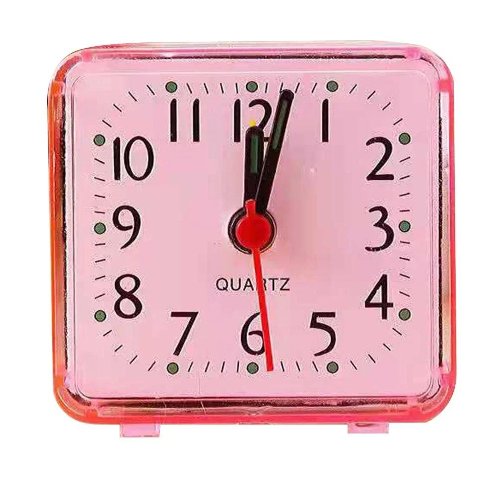 Silent Battery Operated Wake Up Vintage Quartz Bedroom Nightlight Design Analog Non Ticking Alarm Clock Bedside Decoration