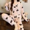 Cute High-Value Polka Dot Doll Collar Pajamas Women'S Cloud Cotton Long-Sleeved Student Loungewear Set